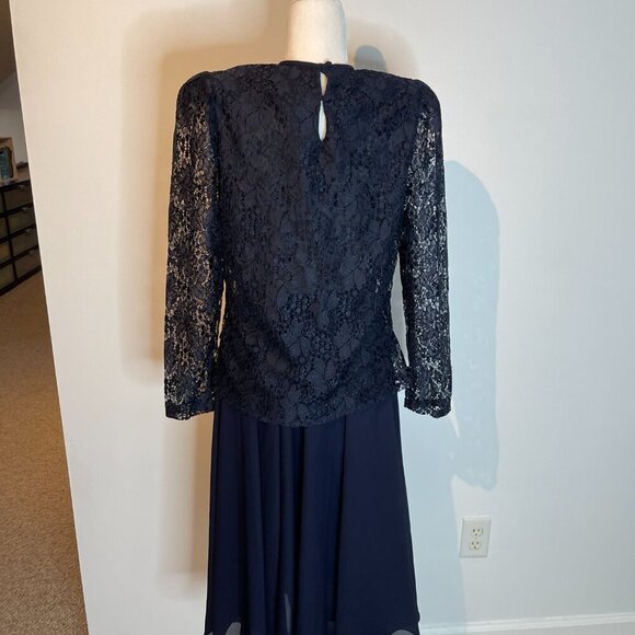 In the Mood Vintage Navy Evening Dress size 12 - Picture 3 of 5